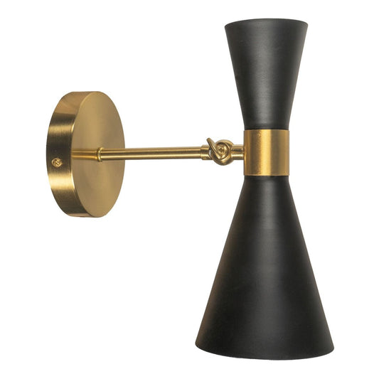 Lion Guard - Calvin One Armed Black and Brass Metal Wall Sconce