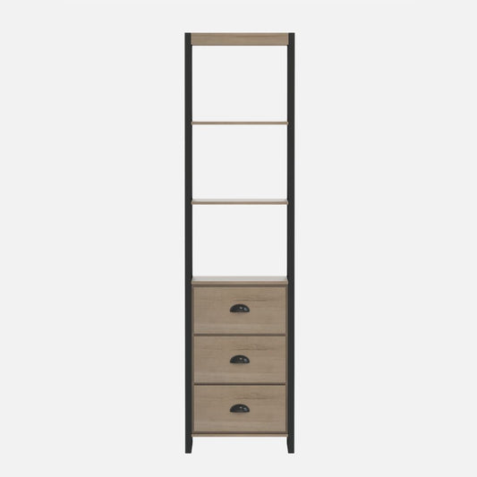 Lion Guard - Luella Tall Cabinet - Natural and Black 65"