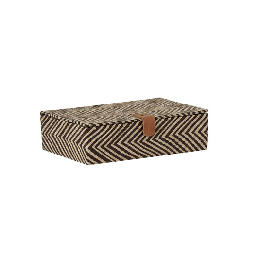 Lion Guard - Pandan Chevron Leather Closure Storage Box by Torre & Tagus - Small